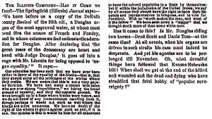 “The Illinois Campaign,” New York Herald, August 16, 1858