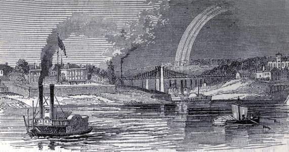 Newport and Covington, Kentucky, 1861, artist's impression