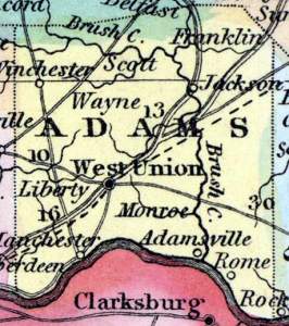 Adams County, Ohio, 1857