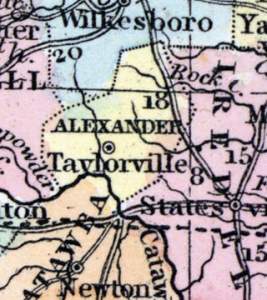 Alexander County, North Carolina, 1857