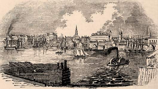 Bath, Maine, 1861, artist's impression