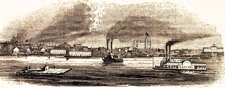 Baton Rouge, Louisiana, 1861, artist's impression