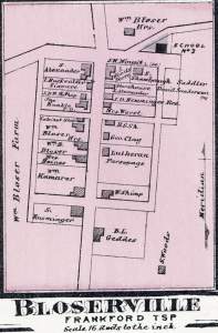 Bloserville, Pennsylvania, 1872, map