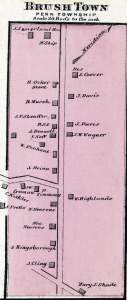 Brushtown, Pennsylvania, 1872, map