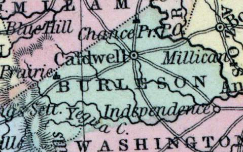 Burleson County, Texas, 1857