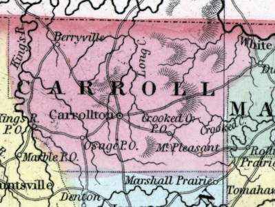 Carroll County, Arkansas, 1857