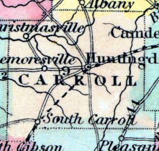 Carroll County, Tennessee, 1857