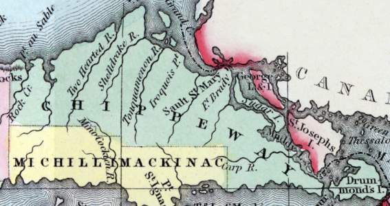 Chippewa County, Michigan, 1857