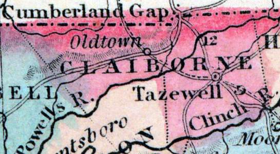 Claiborne County, Tennessee, 1857