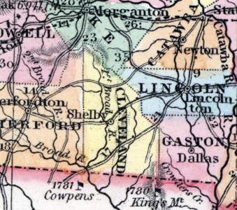 Cleveland County, North Carolina, 1857