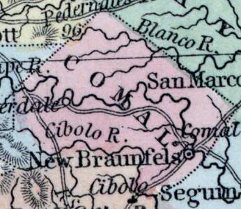 Comal County, Texas, 1857