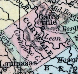 Coryell County, Texas, 1857