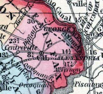 Fairfax County, Virginia, 1857, detail