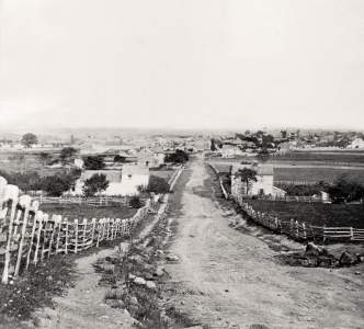 Gettysburg, Pennsylvania, circa 1870, view from the west