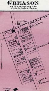 Greason, Pennsylvania, 1872, map