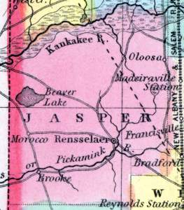 Jasper County, Indiana, 1857