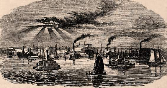 Jersey City, New Jersey, 1861, artist's impression