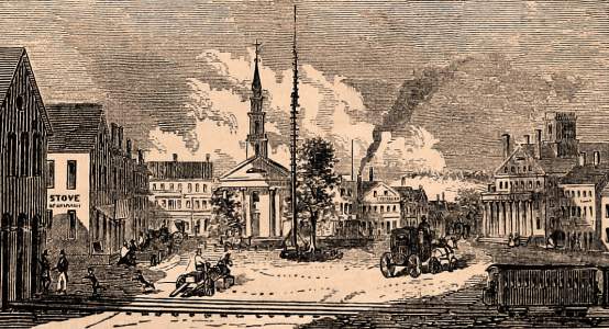 Keene, New Hampshire, 1861, artist's impression