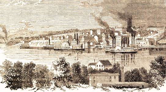 Keokuk, Iowa, 1861, artist's impression
