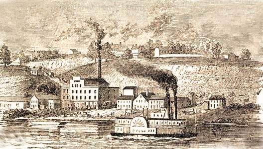 Lexington Landing, Missouri, 1861, artist's impression