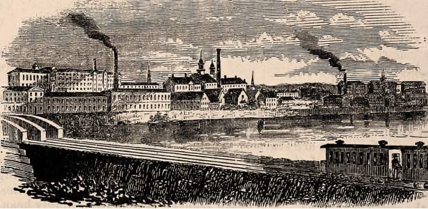 Lawrence, Massachusetts, 1861, artist's impression