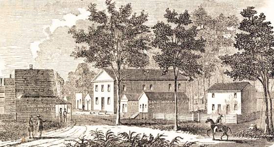 Lecompton, Kansas, 1861, artist's impression