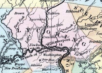 Lycoming County, Pennsylvania, 1857