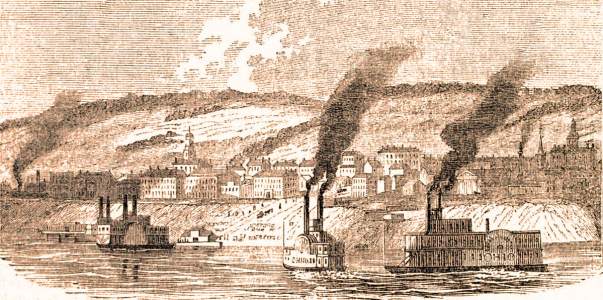 Madison, Indiana, 1861, artist's impression