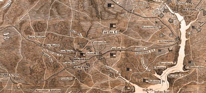 Manassas Junction region of Northern Virginia, November 1861, zoomable image