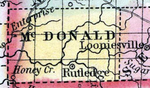 McDonald County, Missouri, 1857