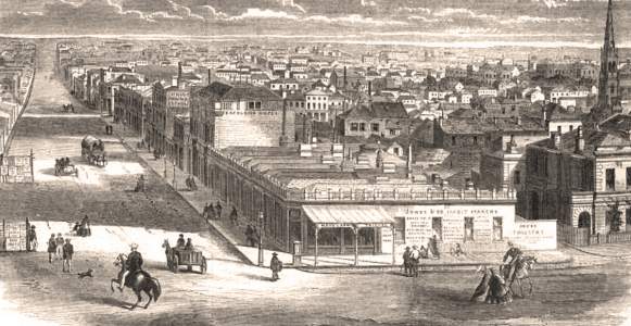 Melbourne, Australia, 1863, artist's impression