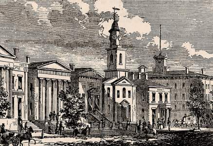 Middletown, Connecticut, 1861, artist's impression