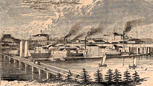 New Brunswick, New Jersey, 1861, artist's impression