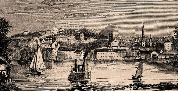 Norwich, Connecticut, 1861, artist's impression