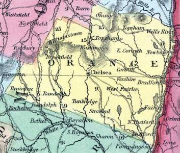Orange County, Vermont, 1857