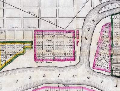 Ottawa, Illinois, 1859, central area