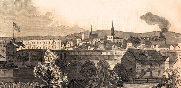 Parkersburg, Virginia, August 1861, artist's impression, detail