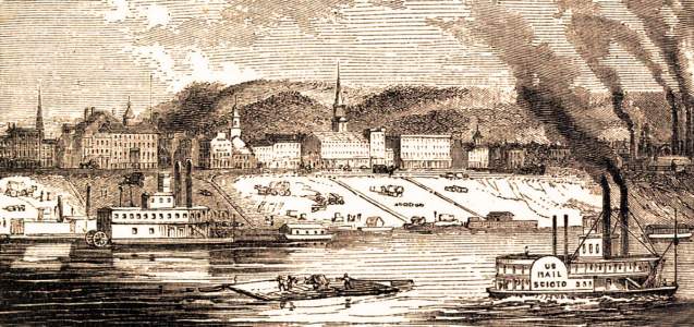 Portsmouth, Ohio, 1861, artist's impression