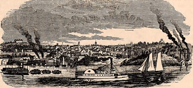 Poughkeepsie, New York, 1861, artist's impression