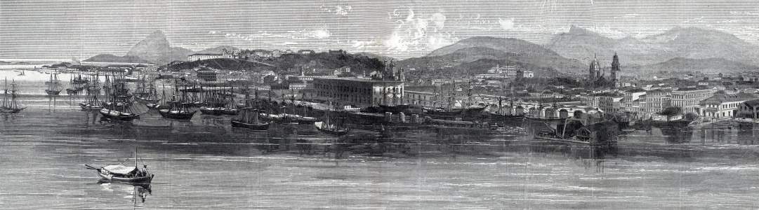 Rio De Janeiro, October 1865, artist's impression, zoomable image