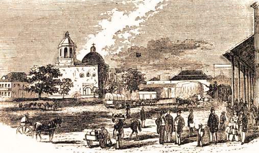 San Antonio, Texas, 1861, artist's impression