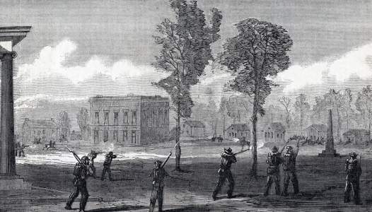 Skirmish at Sandersville, Georgia, November 25, 1864, artist's impression, detail