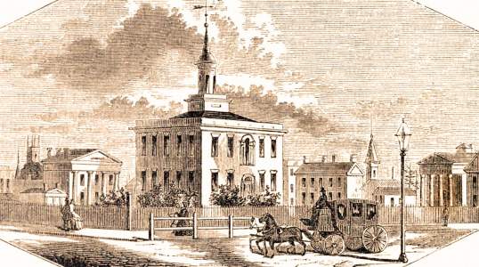 Terre Haute, Indiana, 1861, artist's impression