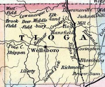 Tioga County, Pennsylvania, 1857