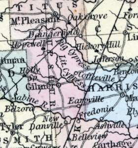 Upshur County, Texas, 1857
