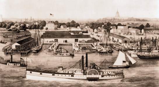 Sixth Street Wharf, Washington, D.C., circa 1865