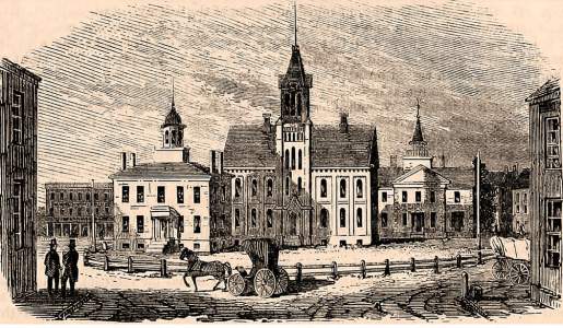 Wilkes-Barre, Pennsylvania, 1861, artist's impression