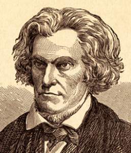 John C. Calhoun, bust view, detail
