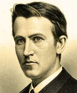 Thomas Alva Edison, engraving, detail