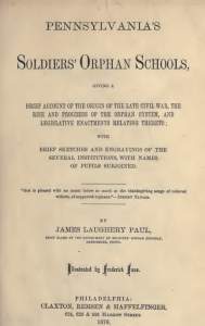 Pennsylvania's Soldiers' Orphan Schools, Title Page